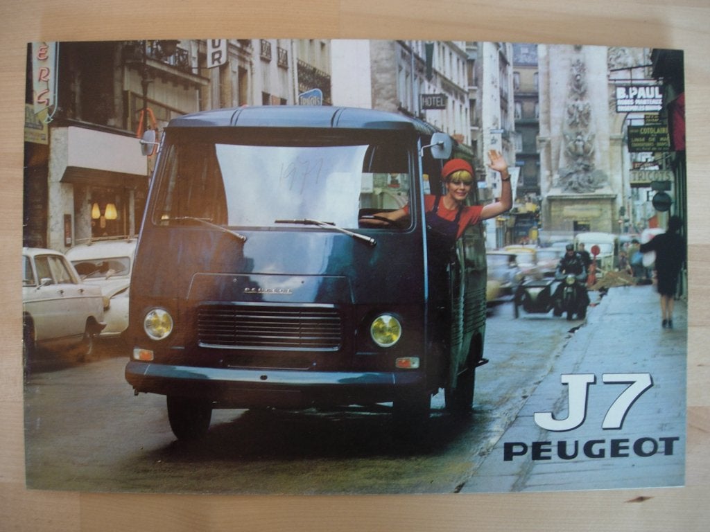 Peugeot J7 Bestelwagen Brochure 1970, Ophalen of Verzenden, Zo goed als nieuw, Peugeot, Peugeot