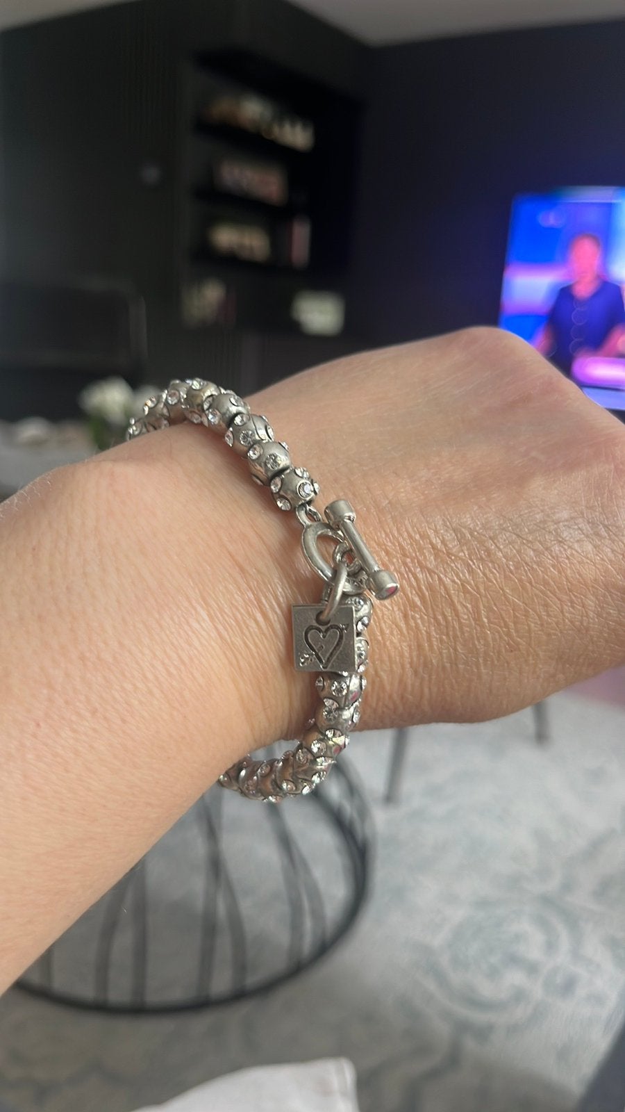 Originele Otazu Swarovski Crystal Armband – Rhodium, Sieraden, Tassen en Uiterlijk, Armbanden, Ophalen of Verzenden, Zo goed als nieuw