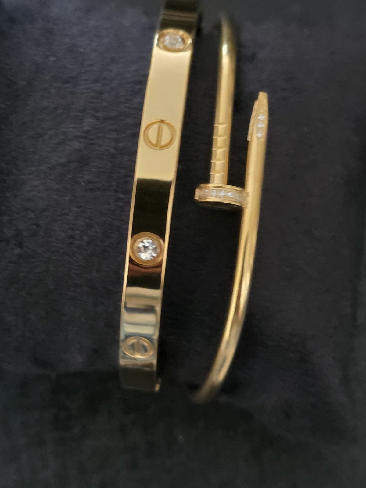 Gouden  kleur Armbanden Set met Strass -, Overige materialen, Nieuw, Ophalen of Verzenden, Goud