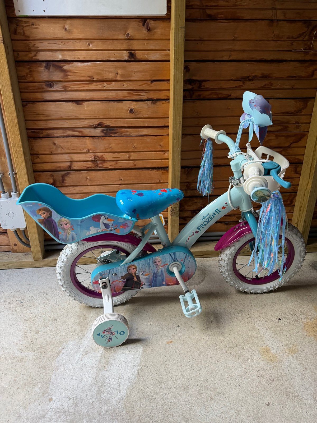 Disney Frozen II Kinderfiets met zijwieltjes, Fietsen en Brommers, Fietsen | Kinderfietsjes, Zijwieltjes, Velgrem, Ophalen of Verzenden