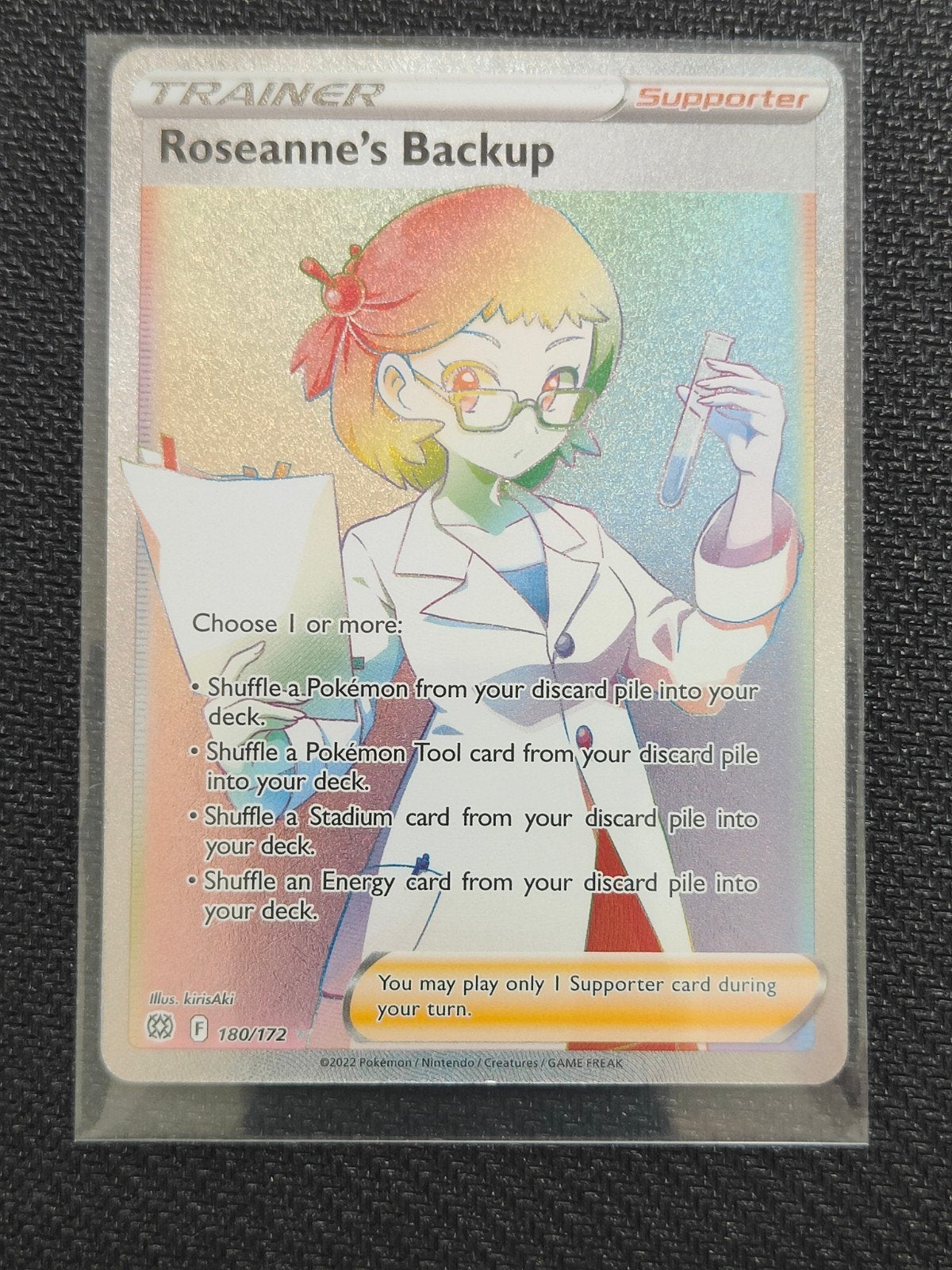 Roseanne's Backup 180/172 Brilliant Stars NM Pokémon Kaart, Ophalen of Verzenden, Zo goed als nieuw, Losse kaart, Foil