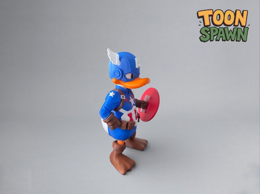 Captain Donald – Captain America X Donald Duck – 28 cm, Verzamelen, Ophalen of Verzenden, Nieuw, Overige typen