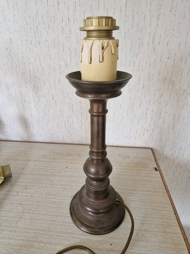 Oude lampenvoet, Huis en Inrichting, Lampen | Tafellampen, Ophalen, Gebruikt, Vintage, Minder dan 50 cm
