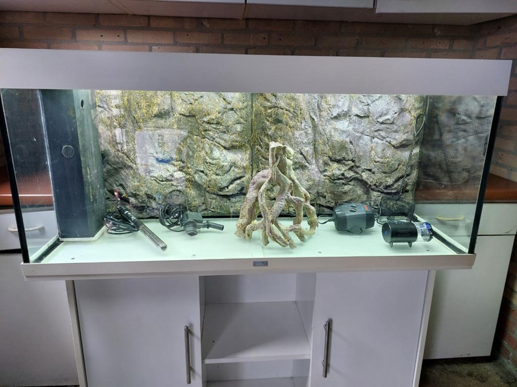 Aquarium Juwel Rio 240 met onderkast - zeer complete set, Ophalen, Verwarming, Gebruikt, Juwel