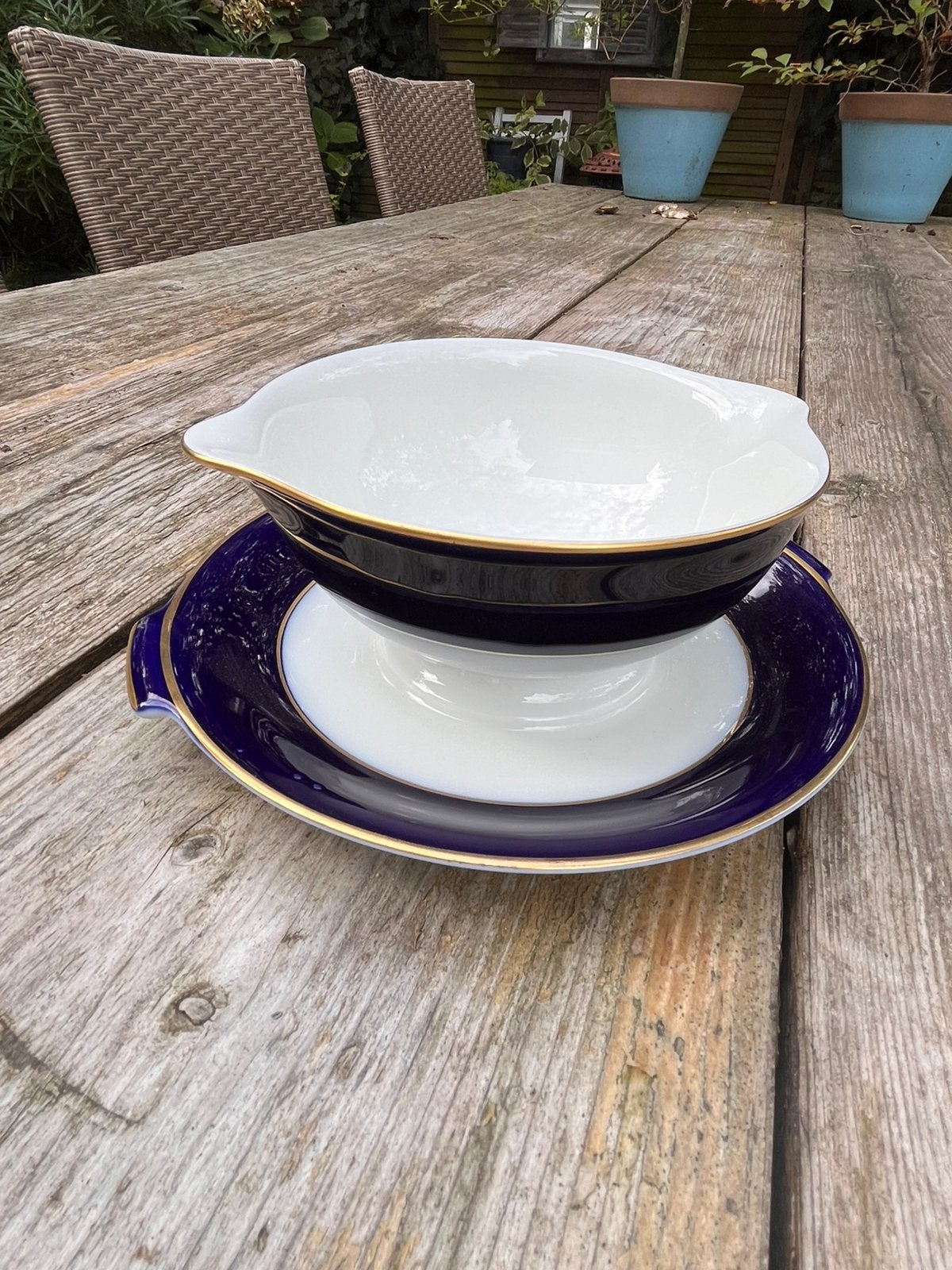 Rosenthal kobaltblauwe juskom, Antiek en Kunst, Antiek | Servies los, Ophalen of Verzenden