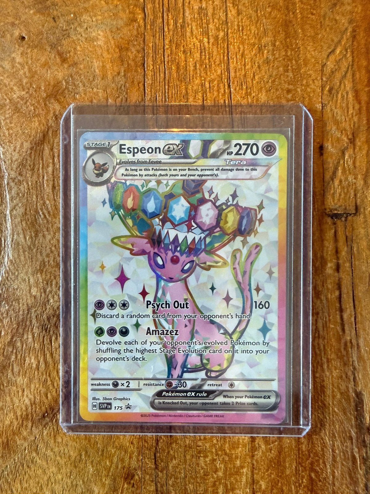 Espeon ex in nieuwstaat, Ophalen of Verzenden, Nieuw, Losse kaart, Foil