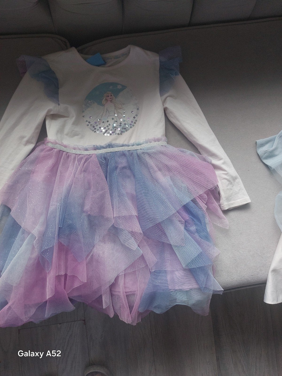 Elsa Frozen jurk met tule rok - Zo goed als nieuw, Ophalen of Verzenden, Zo goed als nieuw, Disney Frozen, Meisje