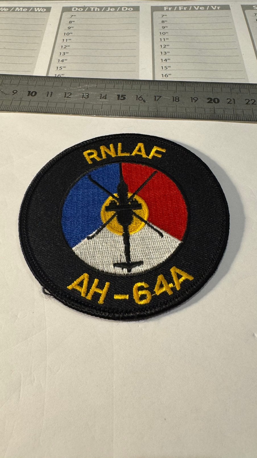 Patch luchtmacht klu roundel AH-64A apache 301 squadron, Ophalen of Verzenden