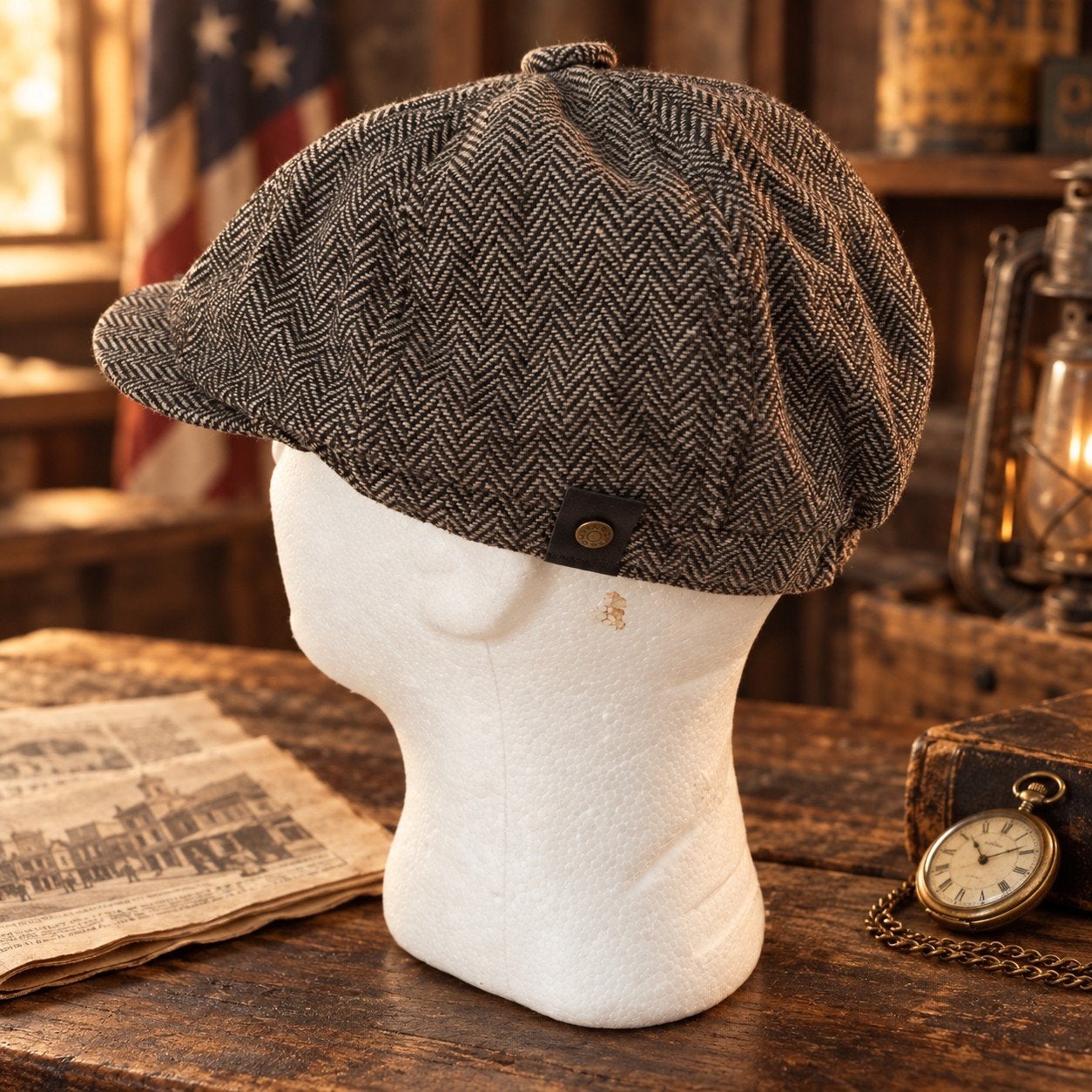Klassieke Amerikaanse newsboy cap, Nieuw, Pet, Nvt, Nvt