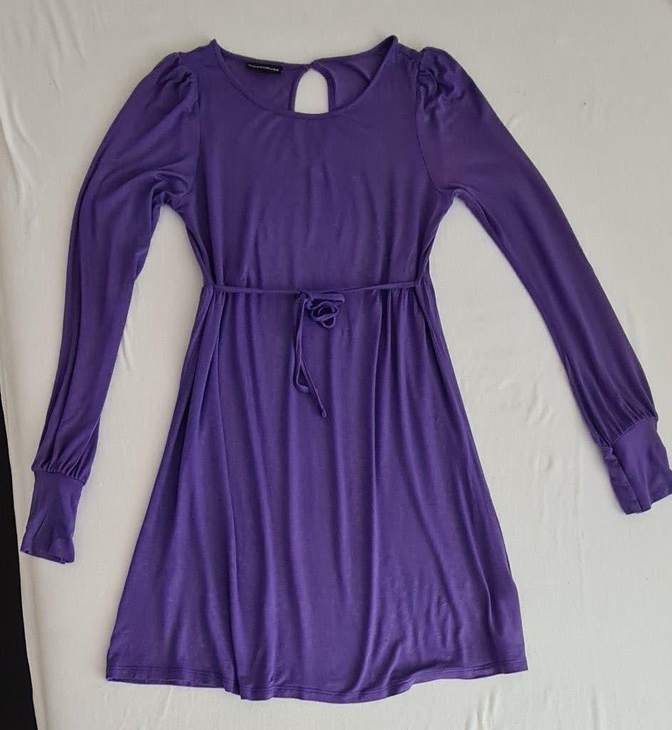 Warehouse jurk 100% viscose, Maat 38/40 (M), Paars, Gedragen, Boven de knie