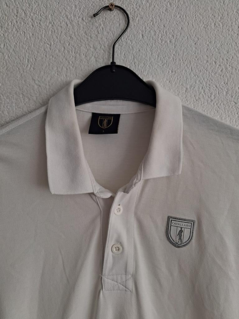 Cavallaro Napoli Italia Polo Shirt Maat L Wit, Maat 52/54 (L), Wit, Ophalen of Verzenden, Zo goed als nieuw