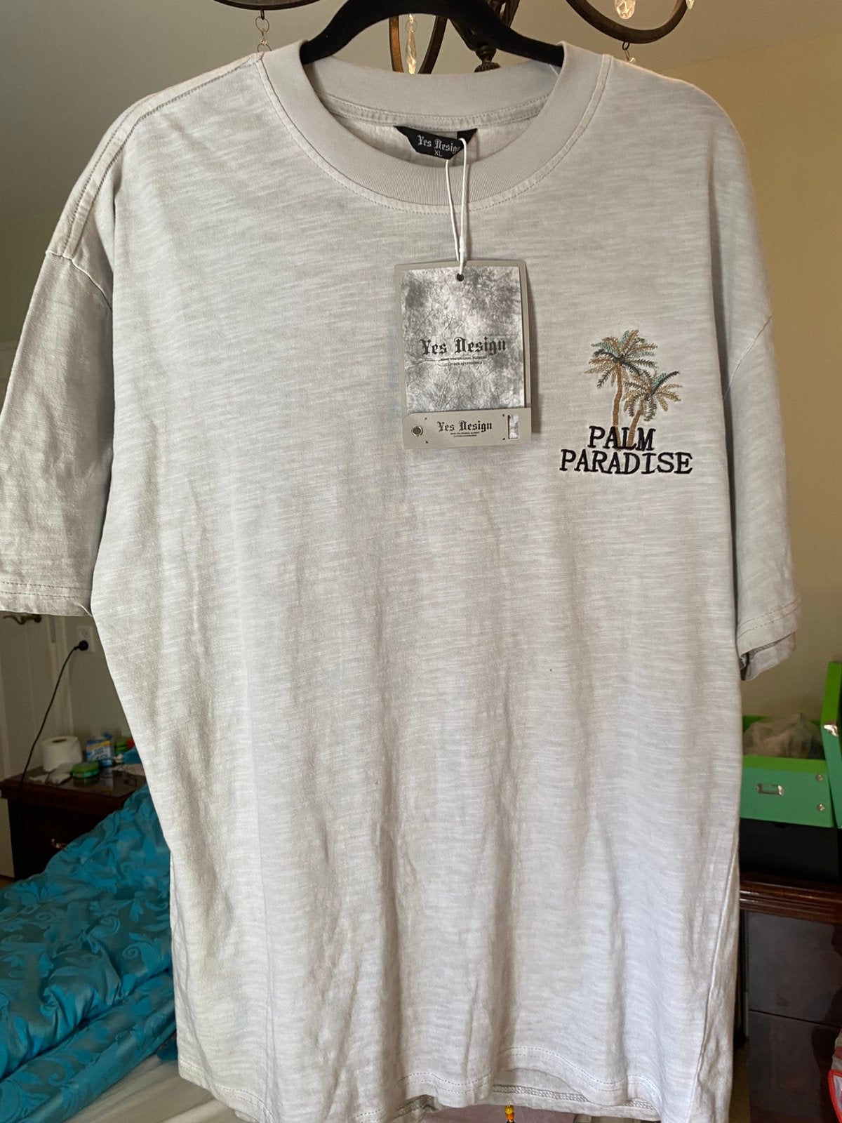 T-shirt heren met patroon, oversize (1 stuk)
