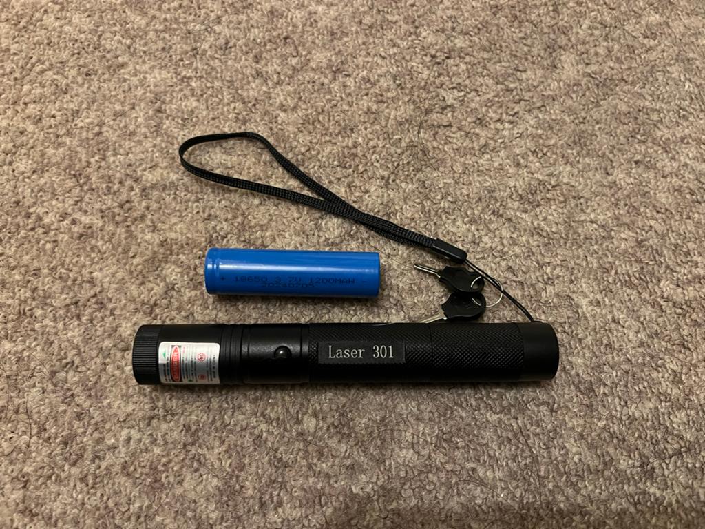 Groene Laserpen met Batterij en Sleutelslot, Ophalen of Verzenden, Zo goed als nieuw, Laser