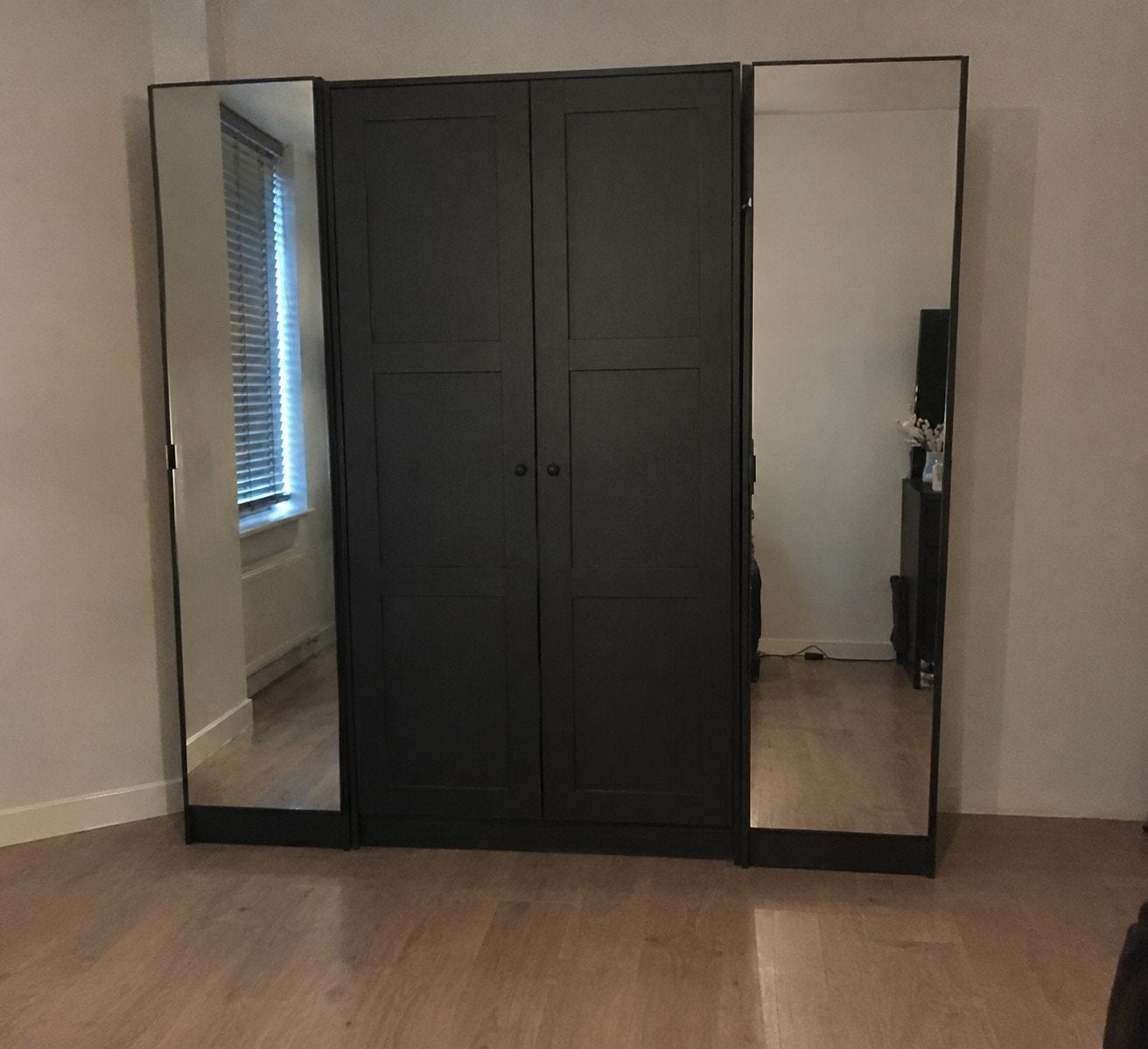 Ikea Pax Kledingkast Zwart 3 losse delen, Ophalen, Gebruikt, 200 cm of meer, 150 tot 200 cm