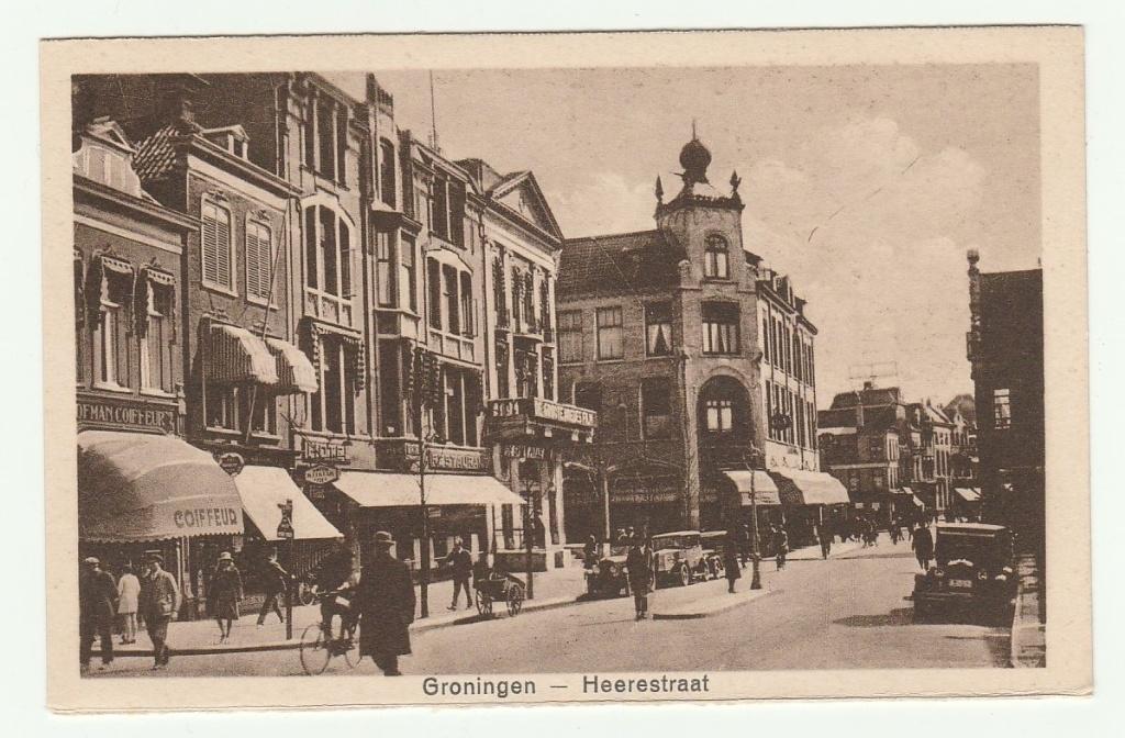Groningen - Heerestraat, Verzenden, 1920 tot 1940, Ongelopen, Groningen