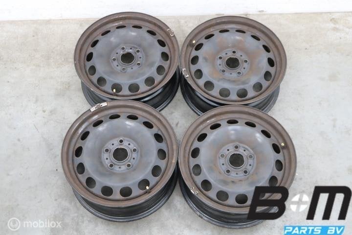Org 16 inch stalen velgen VW Golf 7 5Q0601027BR, Auto-onderdelen, Banden en Velgen, Gebruikt, Velg(en), 16 inch, Personenwagen