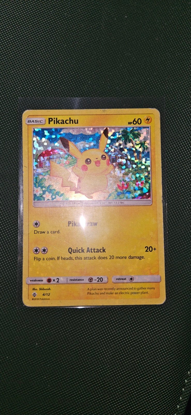 Pikachu McDonalds HOLO 2018 Pokémon kaart in mooie conditie, Ophalen, Gebruikt, Losse kaart