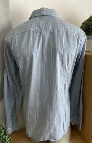 Hugo Boss overhemd maat 44 [vm], Ophalen of Verzenden, Zo goed als nieuw, Blauw, Halswijdte 43/44 (XL)