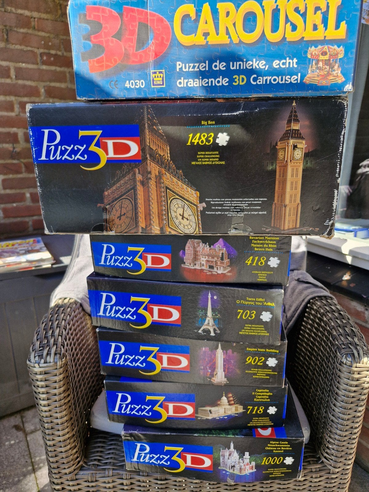 Grote collectie Puzz3D en 3D Carousel puzzels, Ophalen, Meer dan 50 stukjes, Gebruikt, 6 jaar of ouder