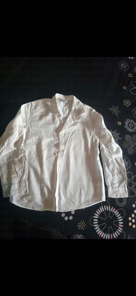 Jongens overhemd wit (maat 122-128), Kinderen en Baby's, Kinderkleding | Maat 128, Ophalen of Verzenden, Jongen, Overhemd of Blouse