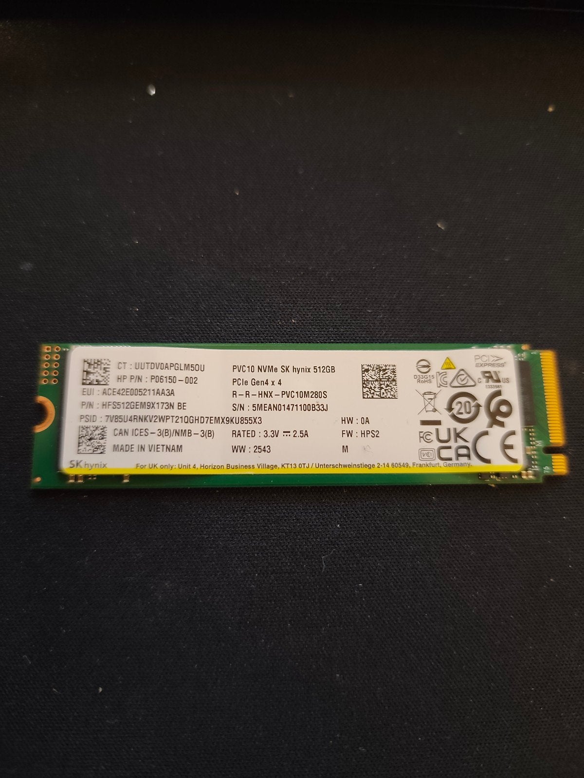 512GB NVMe Opslag SSD - Nieuwstaat (Laptop of PC)✅, Computers en Software, Intern, Verzenden, 512GB, SSD