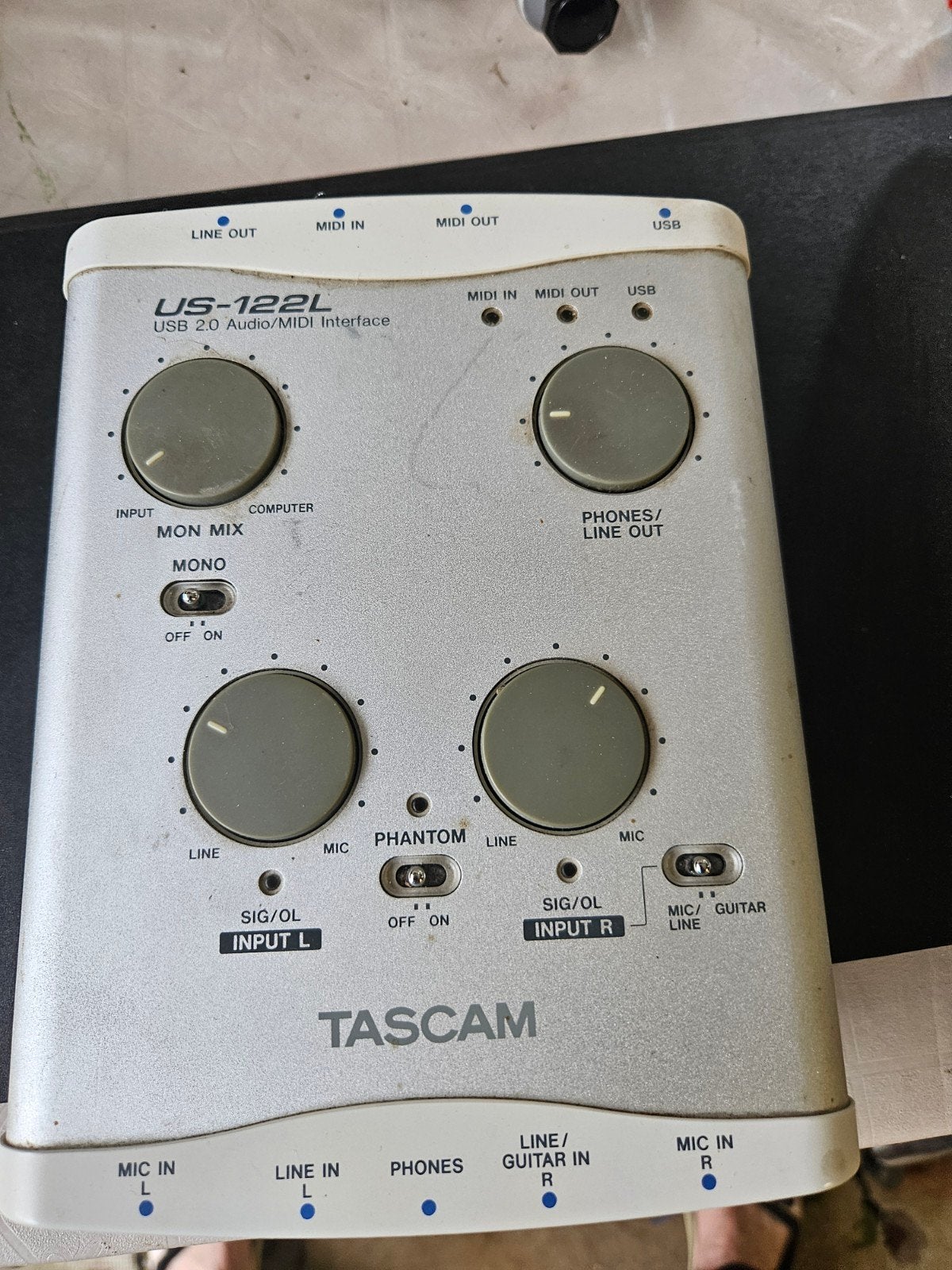 Tascam US-122L USB 2.0 Audio/MIDI Interface, Ophalen of Verzenden, Gebruikt