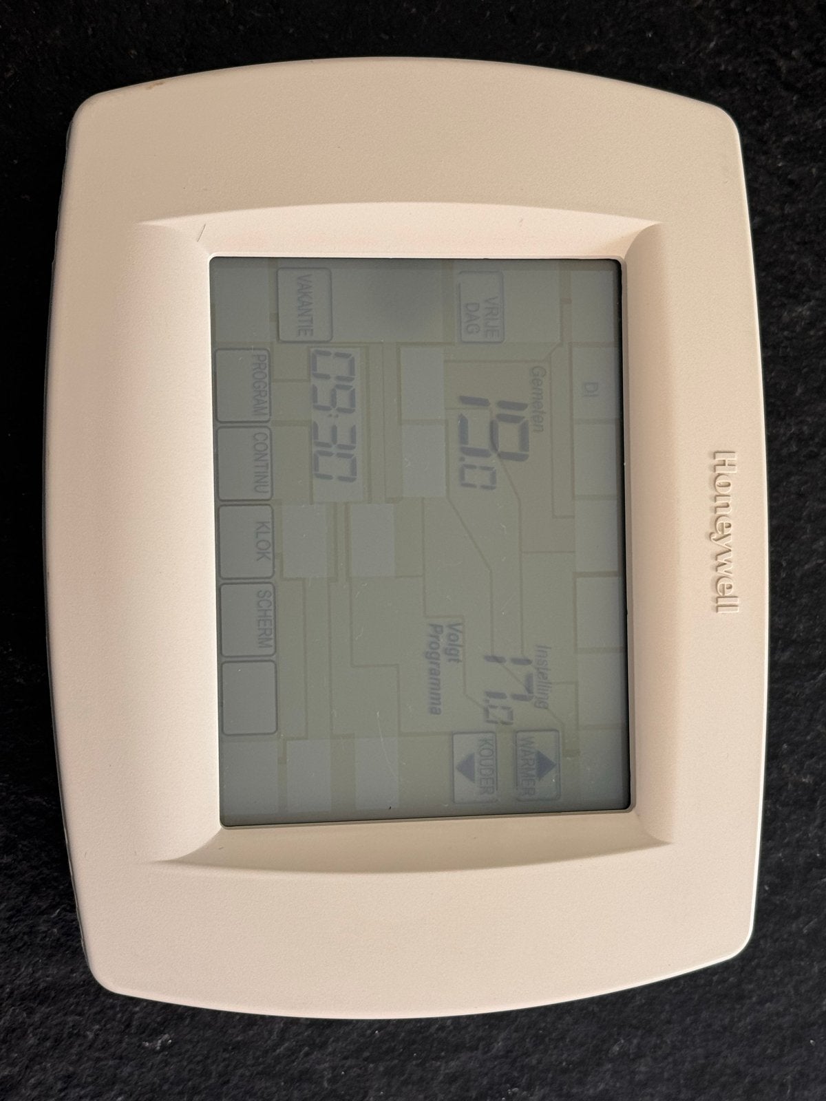 Honeywell Chronotherm Vision programmeerbare thermostaat, Ophalen, Gebruikt