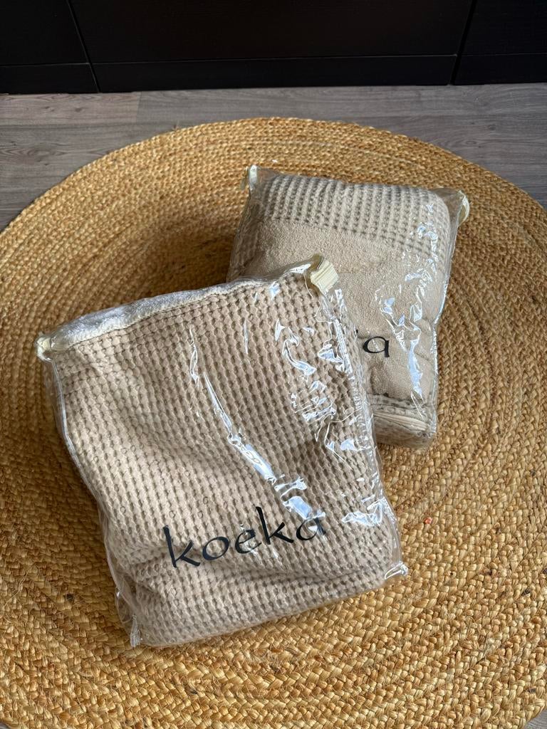 Koeka set: Voetenzak, boxkleed en ledikantdeken, Ophalen of Verzenden, Zo goed als nieuw, Deken