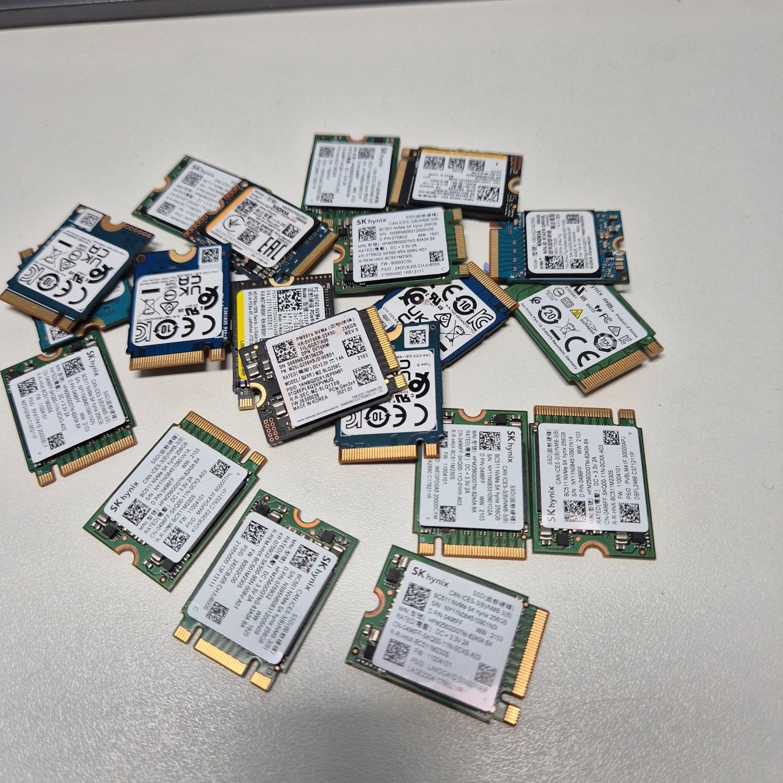 Diverse A Merken 256GB Nvme SSD 2230, Computers en Software, Harde schijven, Intern, Gebruikt, 256GB, Verzenden
