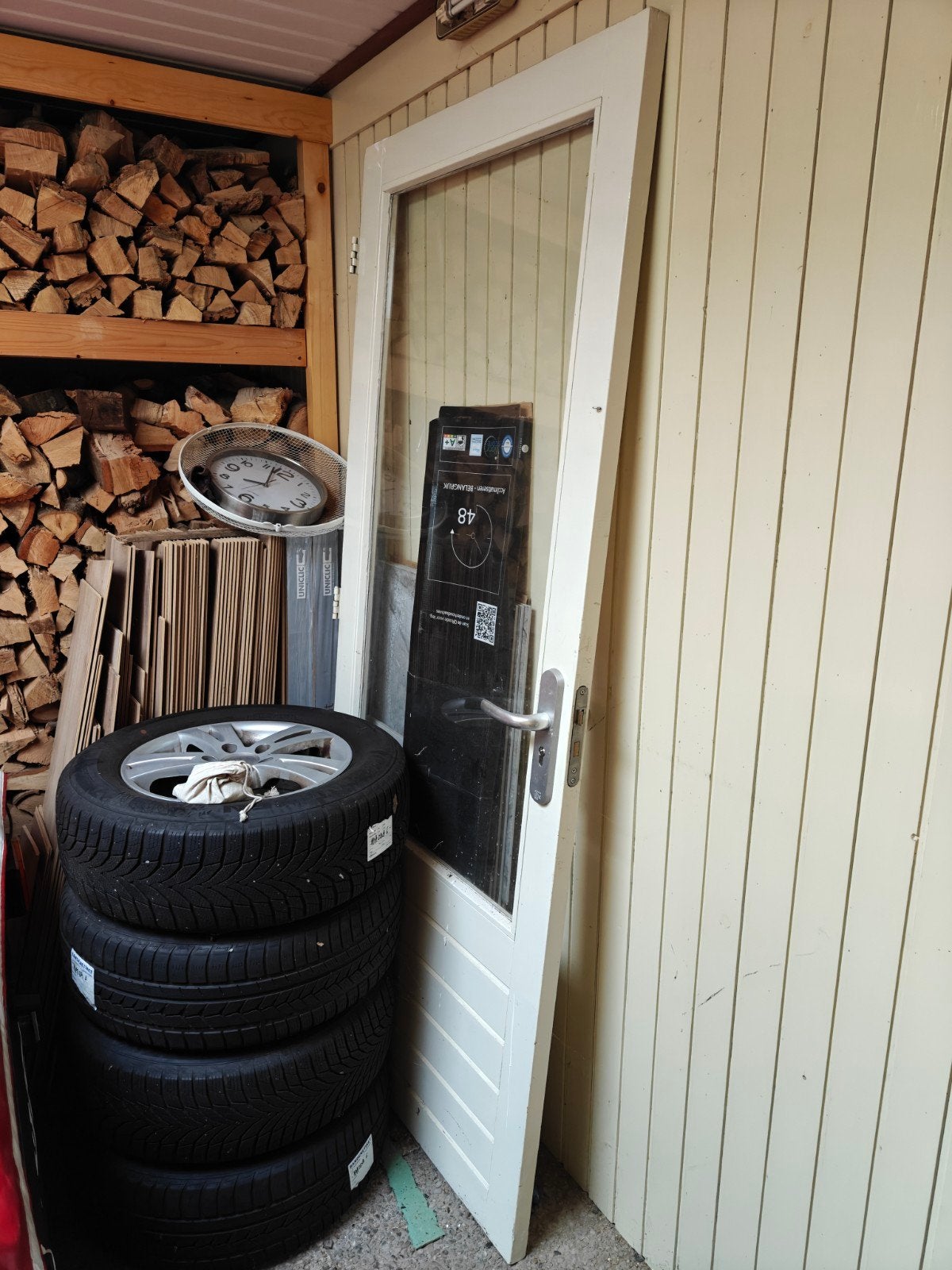 Buiten Deur - 215x88, Ophalen, Gebruikt, Hout, Overige typen