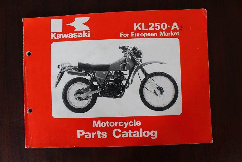 KAWASAKI KL250 A 1980 parts catalogue KL250A A3, Ophalen of Verzenden, Kawasaki