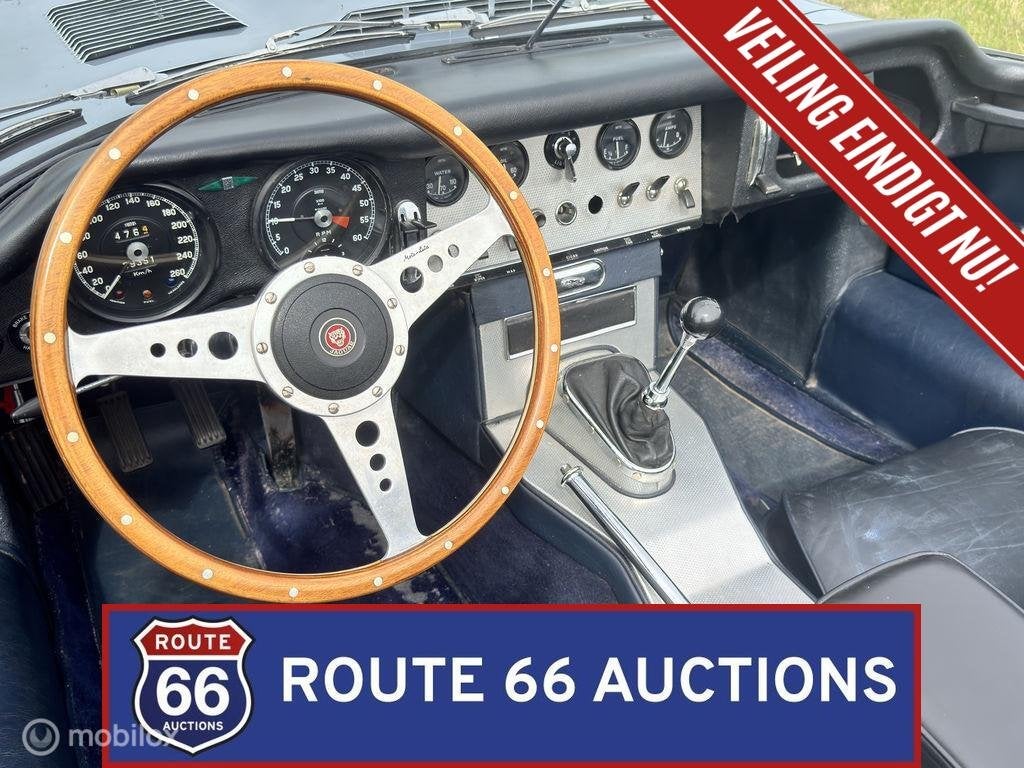 Jaguar E-Type Series 1 3.8 OTS | 1963 | Route 66 Auctions, Auto's, Overige carrosserieën, Zwart, Bedrijf, Handgeschakeld