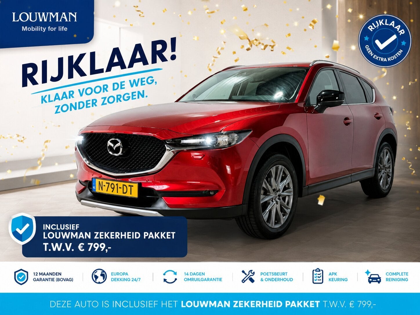 Mazda CX-5 2.0 SkyActiv-G 165 Comfort | RIJKLAAR INCLUSIEF A, Auto's, 15 km/l, Gebruikt, Bedrijf, 84 €/maand