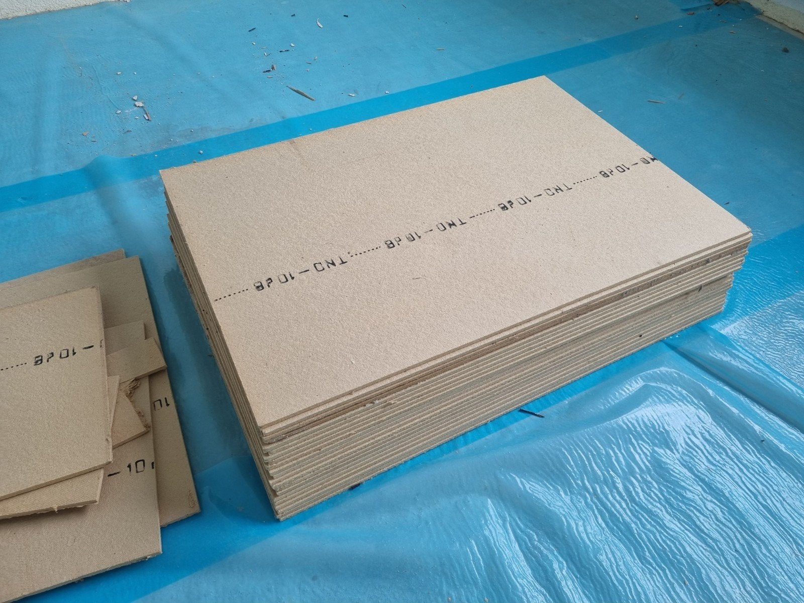 21x Ondervloerplaten 59 x 95 cm + reststukken, Ophalen, Gebruikt, Overige materialen, Overige typen