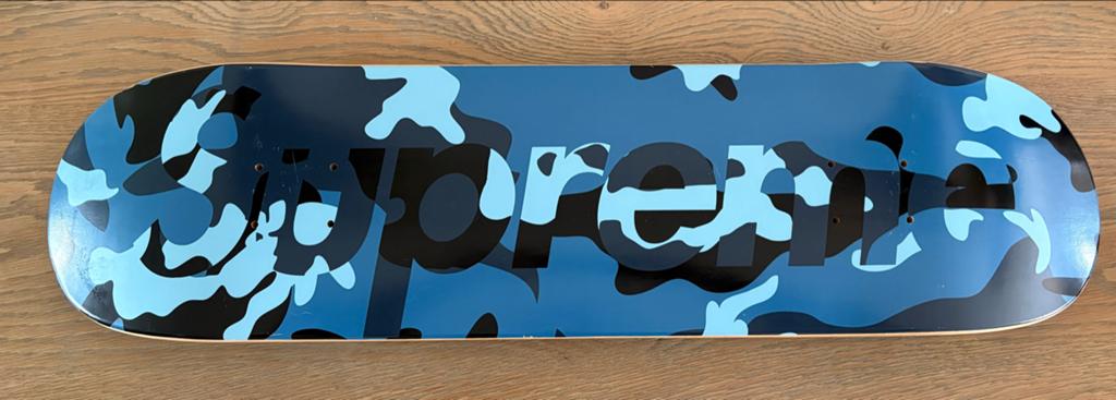 Supreme Skateboard Deck - Blauw Camo (Nieuw), Ophalen of Verzenden, Nieuw, Skateboard