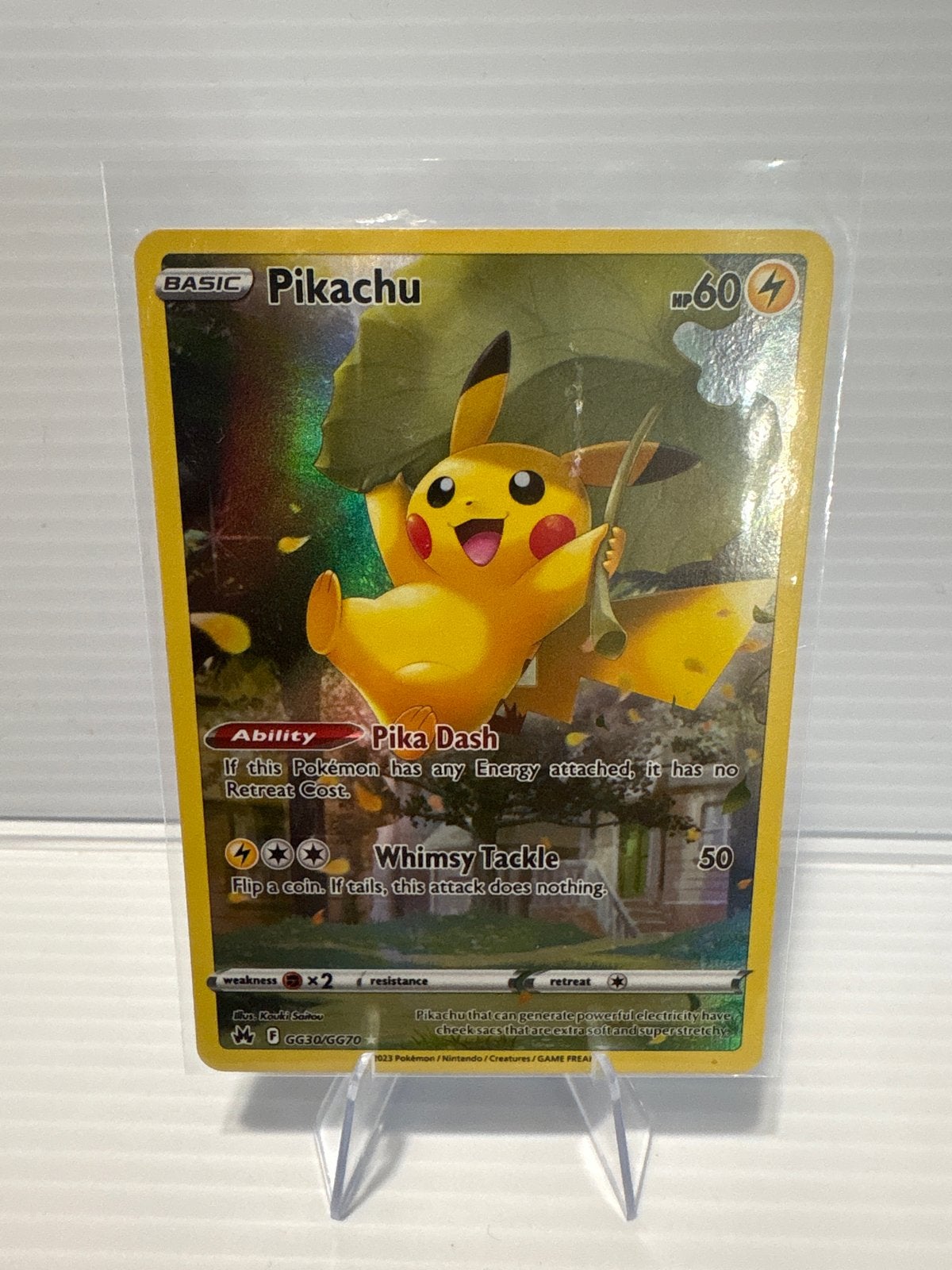 Pikachu GG30/GG70 Crown Zenith NM Pokémon Kaart, Ophalen of Verzenden, Zo goed als nieuw, Losse kaart