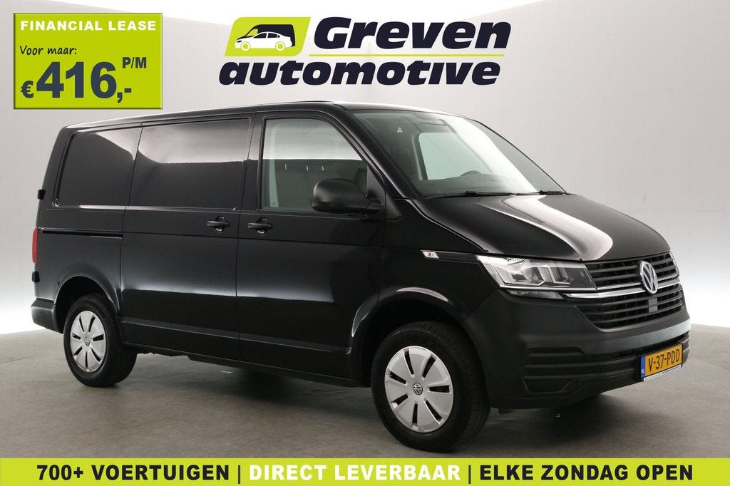 Volkswagen Transporter 2.0 TDI T6.1 L1H1 | Airco | 3 Zits |, Auto's, Gebruikt, Volkswagen, Zwart, 14 km/l