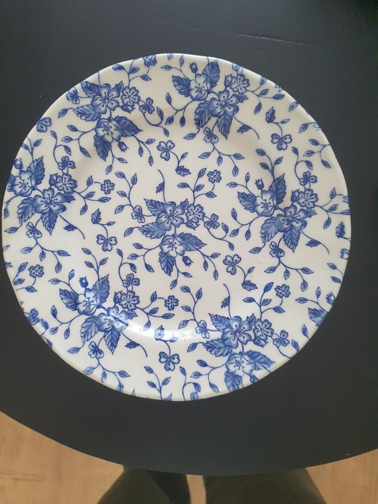 Royal Tudor Ware Bouquet bord - Blauw bloemmotief, Ophalen of Verzenden