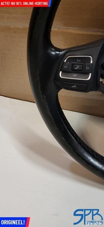 Vw POLO 6R MULTIFUNCTIONEEL MF Stuurwiel Leer STUUR GEBRUIKT, Auto-onderdelen, Gebruikt, Volkswagen, Ophalen of Verzenden, Volkswagen