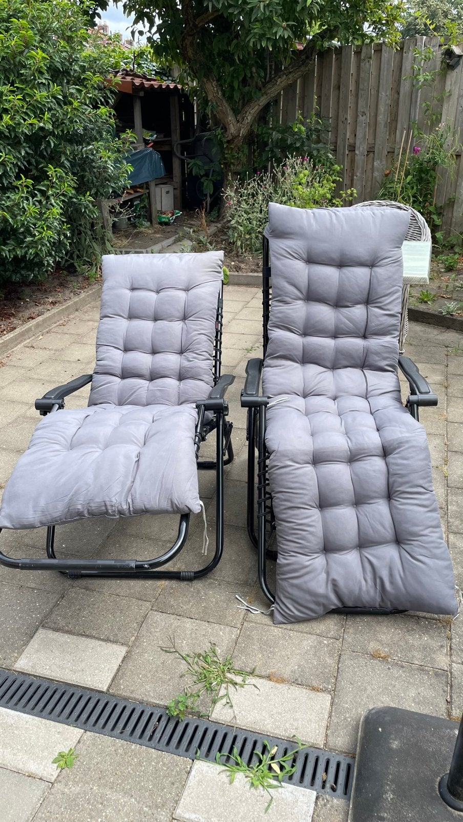 2-Pack SEVVA Zero Gravity Loungestoelen met Luxe Kussens, Ophalen, Nieuw, Metaal, Verstelbaar