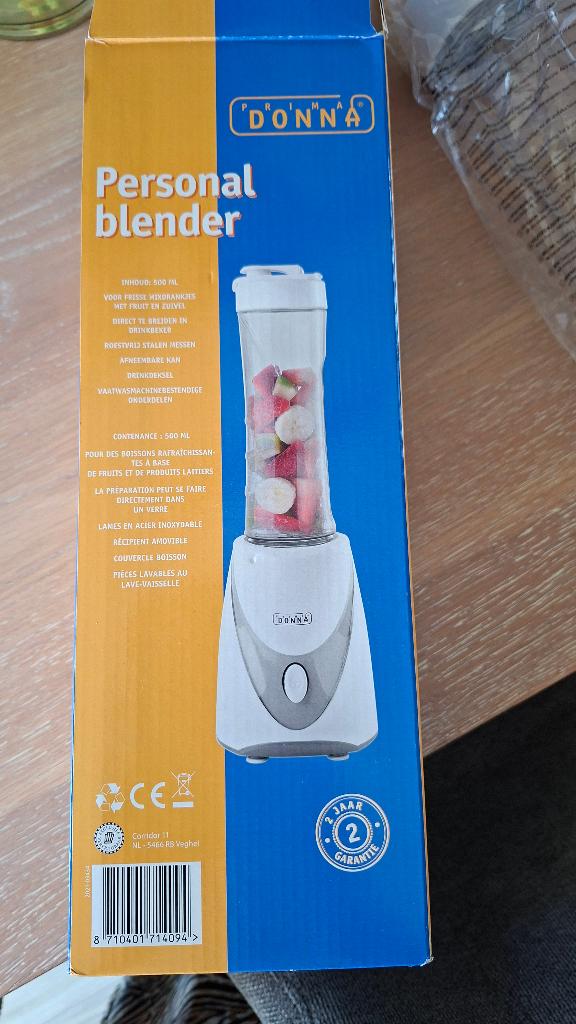 Blender merk Donna, Minder dan 1 liter, Ophalen of Verzenden, Nieuw, 1 snelheid
