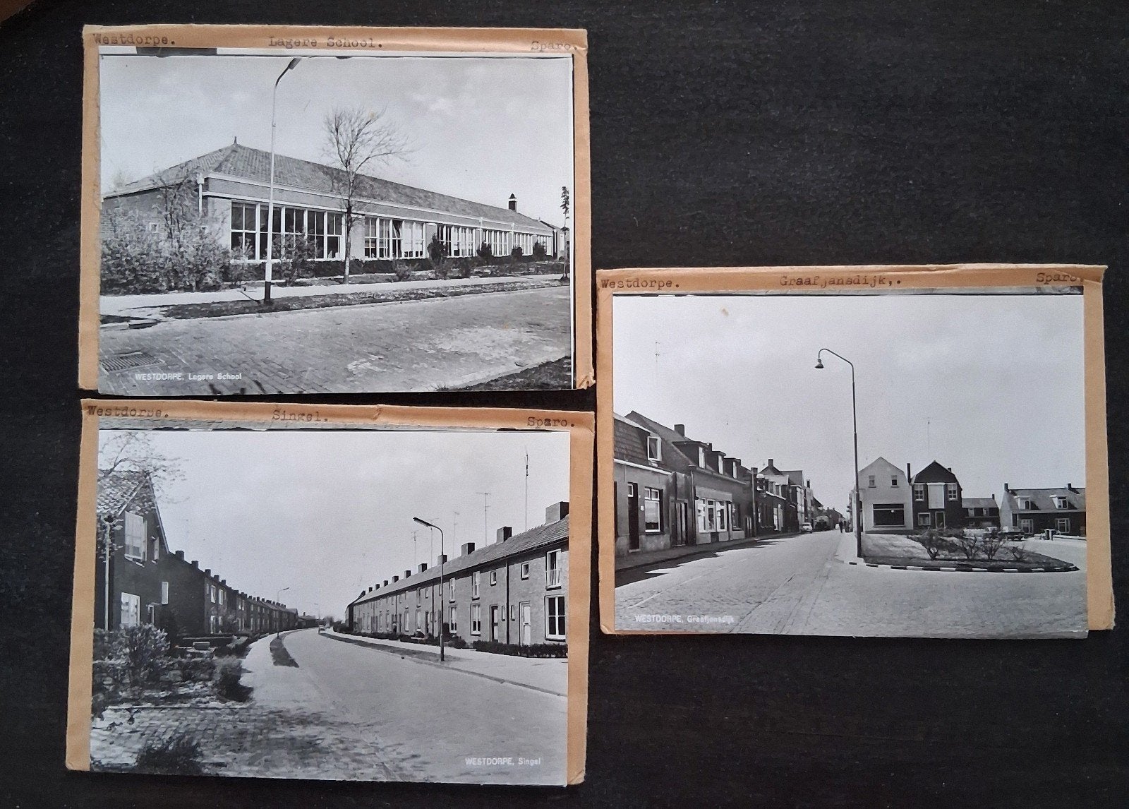 Westdorpe, 5 x glasplaat JosPe, Ophalen of Verzenden, 1960 tot 1980, Ongelopen, Zeeland