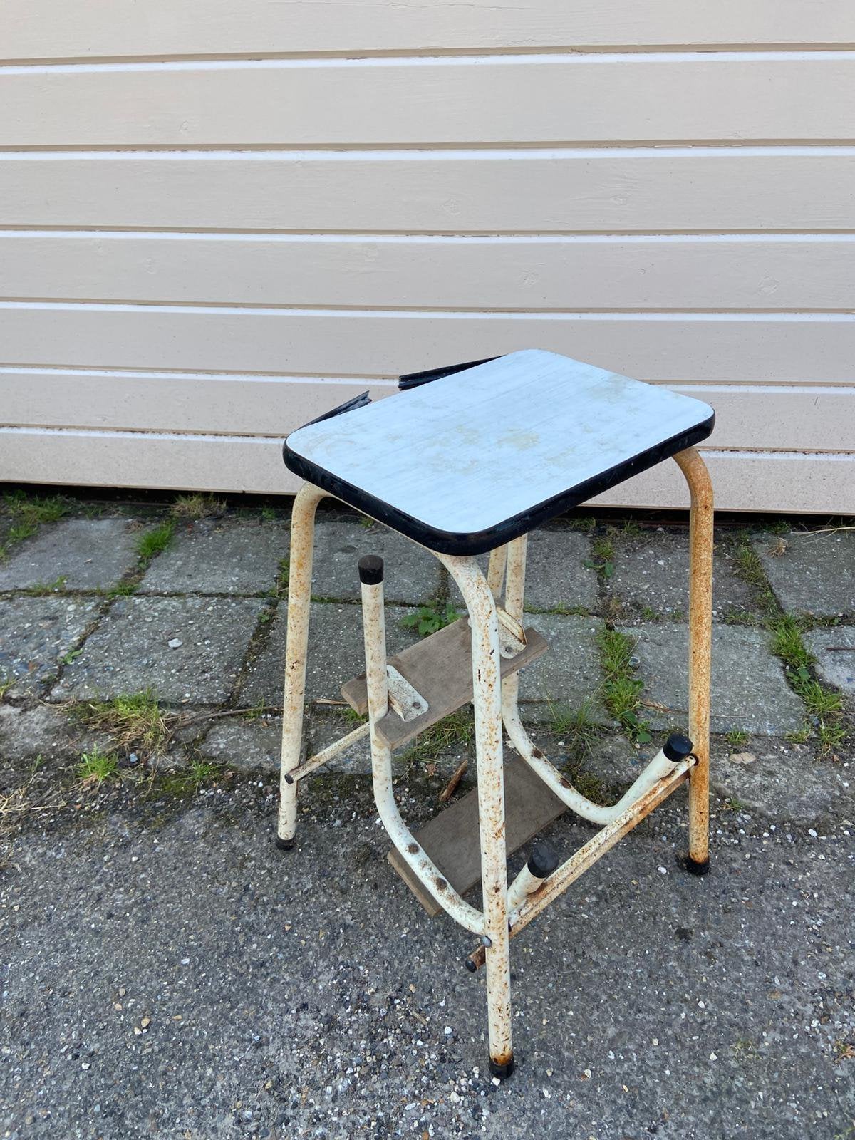 Keukentrapje retro, Ophalen, Gebruikt, IJzer