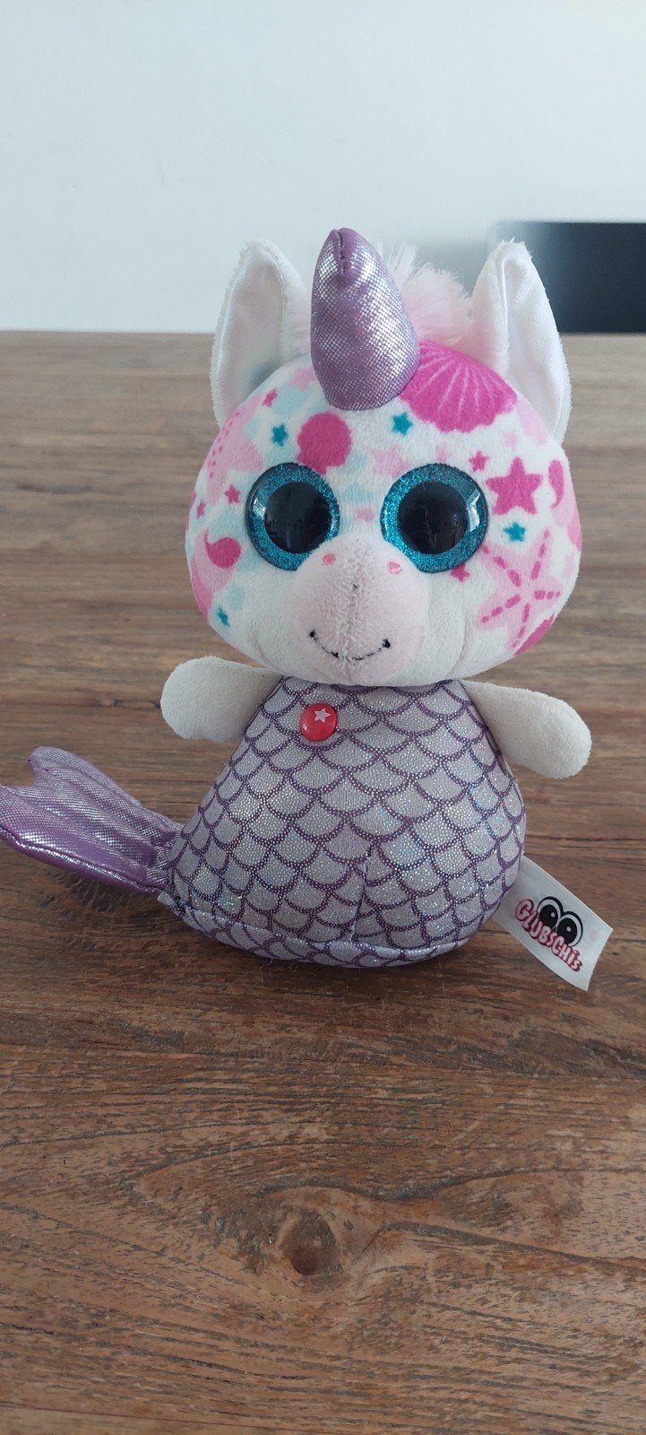 Glubschis Eenhoorn Zeemeermin Knuffel, Eenhoorn, Ophalen of Verzenden, Meerkleurig, Klein (minder dan 20 cm)