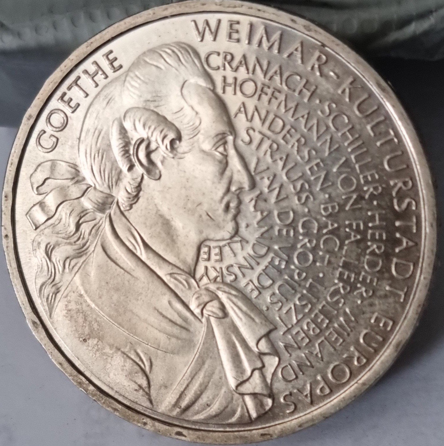 10 Duitse Mark 1999 F - Weimar Cultuurstad Europa's, Postzegels en Munten, Verzenden, Duitsland, Losse munt