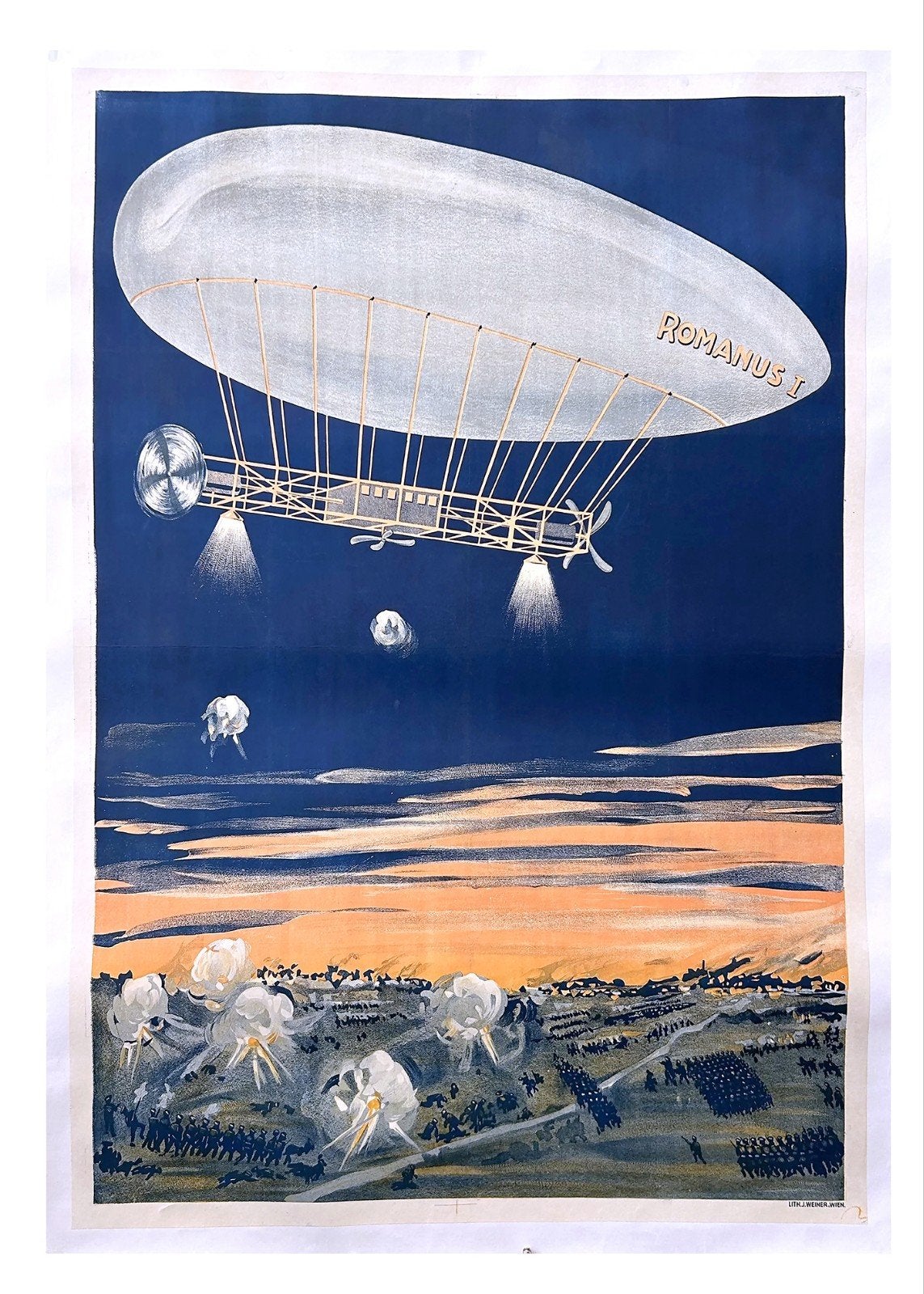 Historische Zeppelin Romanus I poster, Ophalen of Verzenden, A1 t/m A3