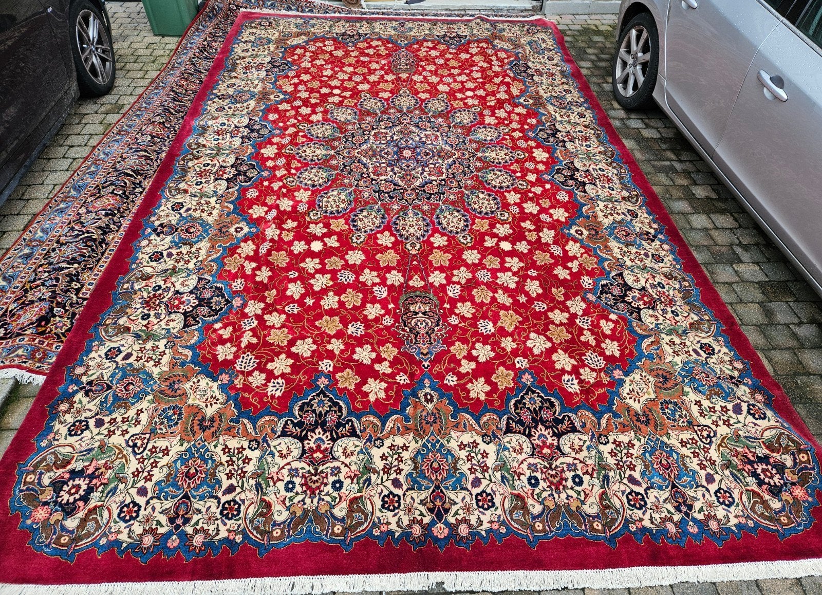 Handgeknoopt perzisch tapijt kashmar 497x302, Info@SlatsAntiek.nl, Perzisch, Vof Slats Antiek, Ophalen of Verzenden