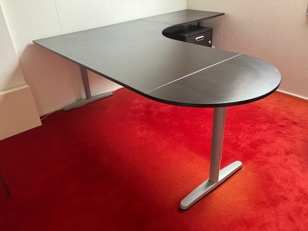 Bureau inclusief onderkastje en archiefkast, Huis en Inrichting, Bureaus, Ophalen, Gebruikt, Hout, IKEA