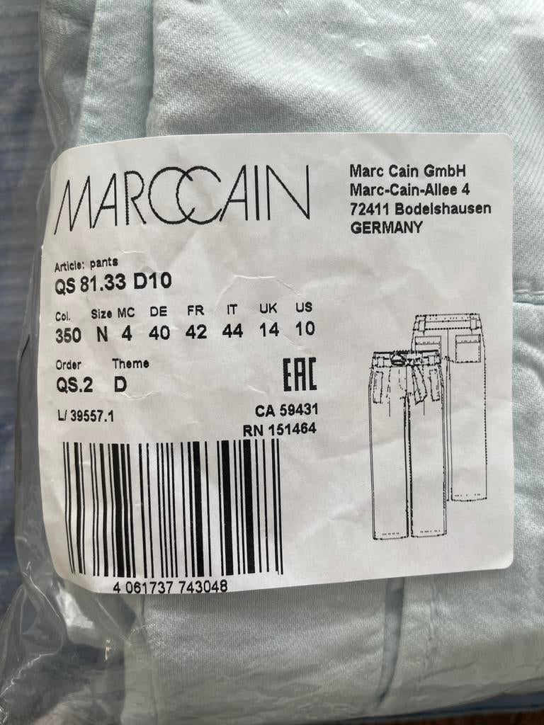 Marc Cain broek Nieuw maat N4, Kleding | Dames, Maat 38/40 (M), Blauw, Nieuw, Ophalen of Verzenden