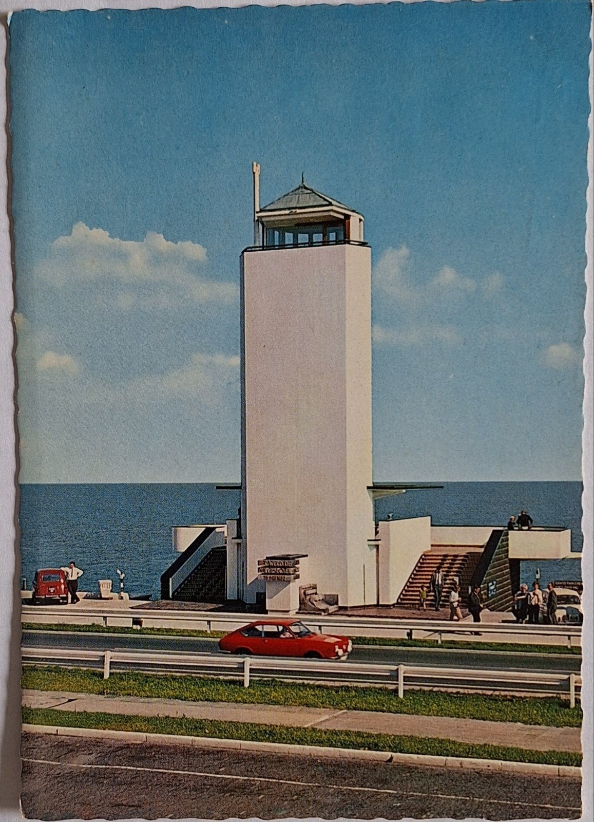 Ansichtkaart Afsluitdijk Monument - Gelopen, Ophalen of Verzenden, 1920 tot 1940, Gelopen, Friesland